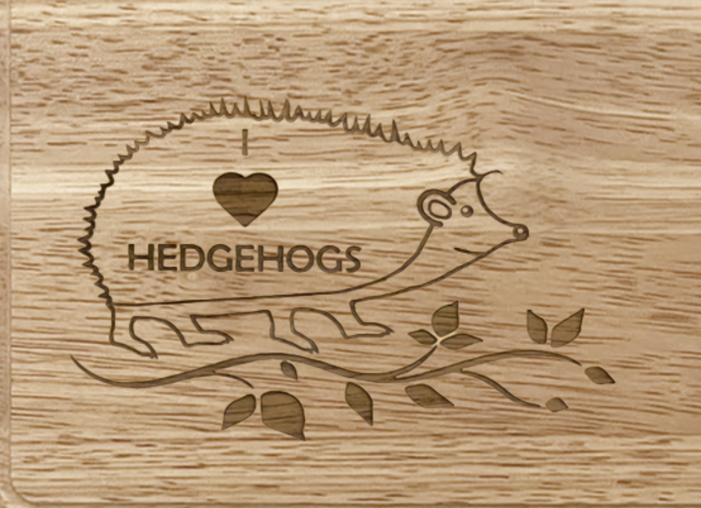 Small Chopping Board - I Love Hedgehogs Design (30x20x1.5cm)