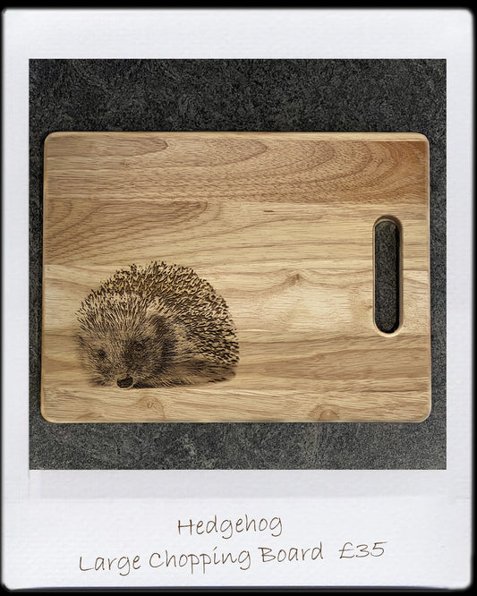 Large Chopping Board - Hedgehog Design (35x25x1.5cm)